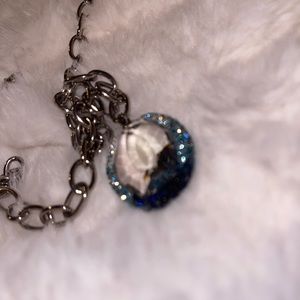 Swarovski Blue Crystal Diamond Chic Necklace